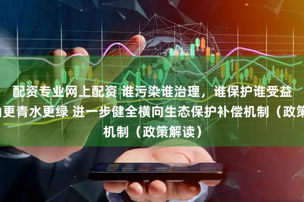 配资专业网上配资 谁污染谁治理，谁保护谁受益，让山更青水更绿 进一步健全横向生态保护补偿机制（政策解读）