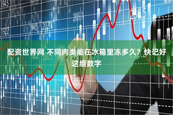 配资世界网 不同肉类能在冰箱里冻多久？快记好这组数字